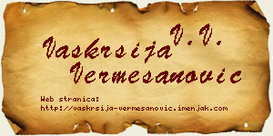 Vaskrsija Vermešanović vizit kartica
